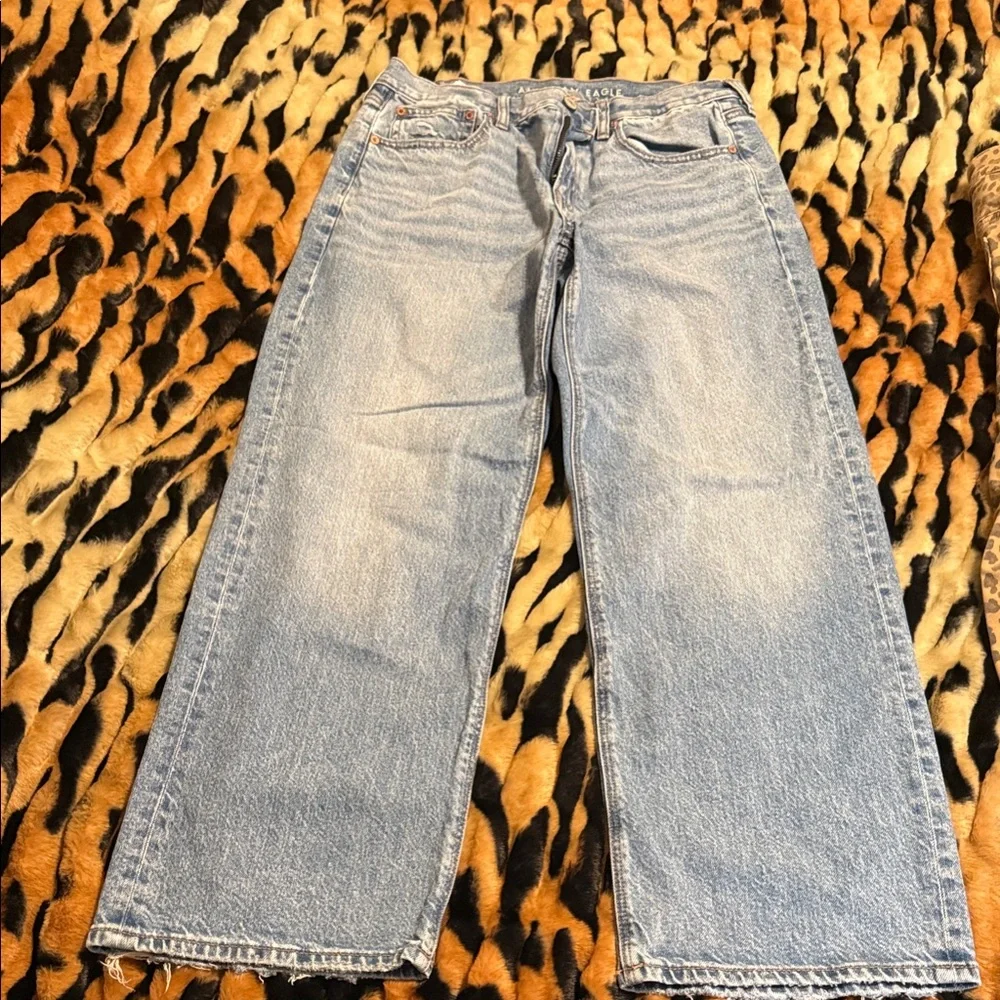 American Eagle Outfitters Sky Blue Cropped Jeans - Picture 1 of 1